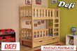 Patrová postel Defi + matrace + šuplíky + rošty Patrová postel Defi + matrace + šuplíky + rošty