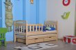Postel masiv Junior + matrace + šuplíky + rošty sosna Postel masiv Junior + matrace + šuplíky + rošty sosna