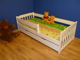 Zvětšit Postel se šuplíkem MIKI bílá 160 X 70 cm + matrace PUR + prostěradlo ZDARMA Zvětšit Postel se šuplíkem MIKI bílá 160 X 70 cm + matrace PUR + prostěradlo ZDARMA