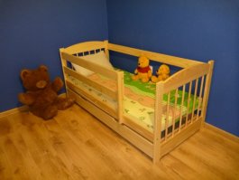 Zvětšit Postel Edík - vyšší se šuplíkem + matrace + prostěradlo + rošt Zvětšit Postel Edík - vyšší se šuplíkem + matrace + prostěradlo + rošt