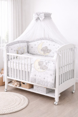 Dětská postýlka 120/60 cm s kompletním vybavením 