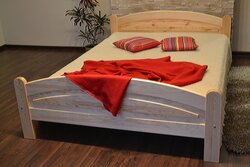 Postel z masivu borovice Bella 120x200 cm + rošt ZDARMA