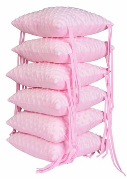 Ochranný mantinel panelový - 6 ks růžový