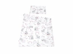 Povlečení do postýlky 120/90 cm - slůně růžová