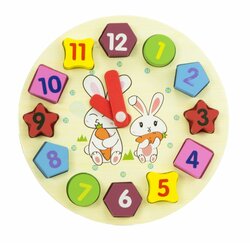 Dětská dřevěná vkládačka - hodiny
