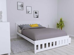 Postel z masivu Abby 90x200 cm - Bílá + matrace Vitality