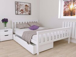 Postel Agata 180x200 cm - Bílá + matrace Super-flex + rošt ZDARMA Postel Agata 180x200 cm - Bílá + matrace Super-flex + rošt ZDARMA