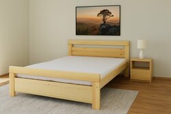 Postel z masivu borovice 3,5 cm Tilo 160x200 cm + rošt ZDARMA Postel z masivu borovice 3,5 cm Tilo 160x200 cm + rošt ZDARMA