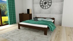 Postel z masivu Anetka 120 x 200 cm ořech + rošt ZDARMA