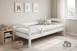 Postel Anička bílá 160x70 cm + matrace + rošt ZDARMA