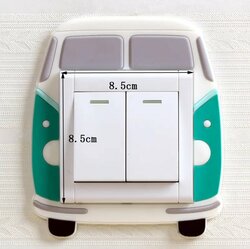 Svítící 3D silikonová dekorace vypínače / autobus