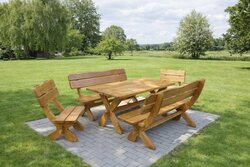 Zahradní sestava dub - 160 cm - masiv smrk