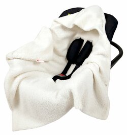 Zavinovací deka do autosedačky - ecru