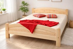 Postel z masivu borovice Bella 160x200 cm + rošt ZDARMA