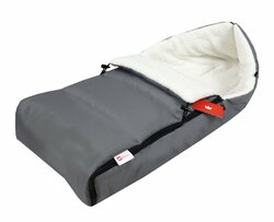 Fusak K4 bouclé - šedá