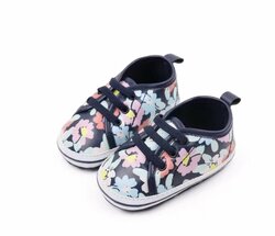 Capáčky 6-12 měsíců / BHX3075-1 / tmavě modrá s květy