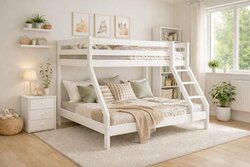 Postel Denis bílá + matrace Optimal Comfort + rošty ZDARMA