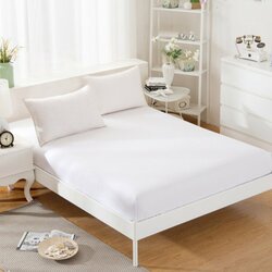 Jersey prostěradlo s gumkou 160/200 cm ECONOMY - bílá Jersey prostěradlo s gumkou 160/200 cm ECONOMY - bílá