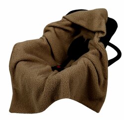 Zavinovací deka do autosedačky - hnědá