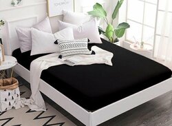 Jersey prostěradlo s gumkou 160/200 cm ECONOMY - černá Jersey prostěradlo s gumkou 160/200 cm ECONOMY - černá