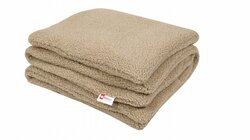 Set polštář a deka do kočárku z bouclé - béžová