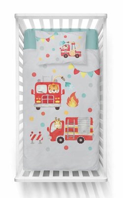 Povlečení do postýlky bambusové 135/100 cm - Hasiči