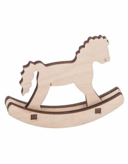 Dřevěný houpací koník - 12 cm