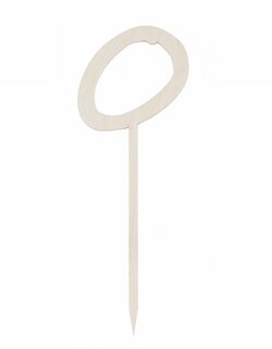 Dřevěné číselné zapichovátko - Nula