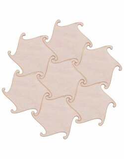 Servírovací podtácek - Vlnky / sada 10 kusů 10x10 cm