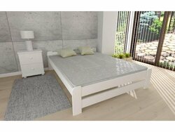 Postel z masivu Evropa 160x200 cm bílá + rošt ZDARMA Postel z masivu Evropa 160x200 cm bílá + rošt ZDARMA