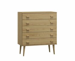 Komoda z masivu borovice Nord K1/5S 79/109/42 cm / přírodní Komoda z masivu borovice Nord K1/5S 79/109/42 cm / přírodní