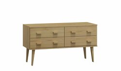 Komoda z masivu borovice Nord K2/2S 135/58,5/42 cm / přírodní Komoda z masivu borovice Nord K2/2S 135/58,5/42 cm / přírodní