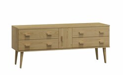 Komoda z masivu borovice Nord K4/2S 135/58,5/42 cm / přírodní