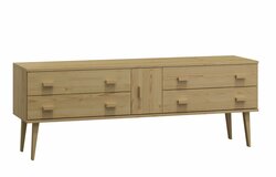 Komoda z masivu borovice Nord K4/2S 175/58,5/42 cm / přírodní