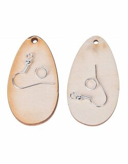 Dřevěné náušnice - Plné vajíčko Dřevěné náušnice - Plné vajíčko