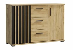 Komoda Montana dub craft/černá 120 cm