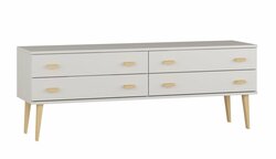 Komoda z masivu borovice Nord K2/2S 175/58,5/42 cm / bílá Komoda z masivu borovice Nord K2/2S 175/58,5/42 cm / bílá