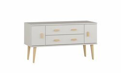 Komoda z masivu borovice Nord K3/2S 175/58,5/42 cm / bílá Komoda z masivu borovice Nord K3/2S 175/58,5/42 cm / bílá