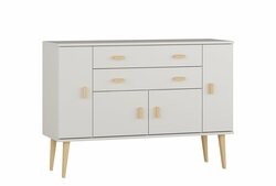 Komoda z masivu borovice Nord K5/2S/2D 175/92/42 cm / bílá