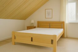 Postel z masivu borovice Mateo 140x200 cm + rošt ZDARMA 
