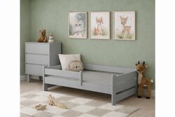 Postel Kouba 160x80 cm šedá + rošt ZDARMA