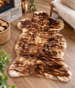 Ovčí kožešina 100% přírodní 90-100 cm muflon