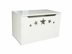 Box na hračky - hvězdy bílé