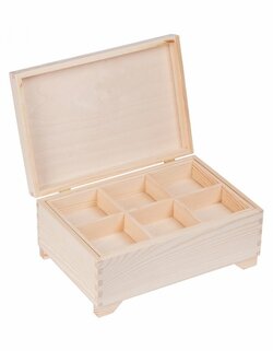 Kufřík sosna - 20x29x13 cm - s přihrádkami Kufřík sosna - 20x29x13 cm - s přihrádkami