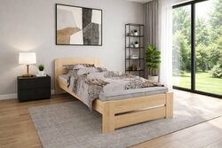 Postel z masivu borovice Petra 90x200 cm + rošt ZDARMA