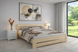 Postel z masivu borovice Petra 180x200 cm+ rošt ZDARMA