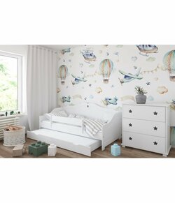 Postel Fiona 90/200 cm - bílá se šuplíkem