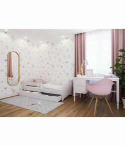 Postel Elisa 160/80 cm - bílá + šuplík 