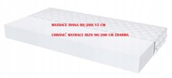 Matrace Diana 90 x 200 x 15 cm + PVC chránič Matrace Diana 90 x 200 x 15 cm + PVC chránič