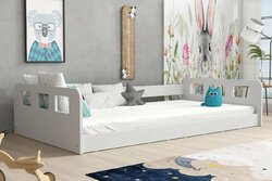 Postel Montessori Rona 180 x 80 cm + rošt ZDARMA - bílá